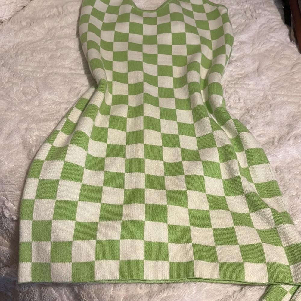 NWT JUST POLLY HALTER DRESS SIZE MEDIUM - Picture 2 of 6